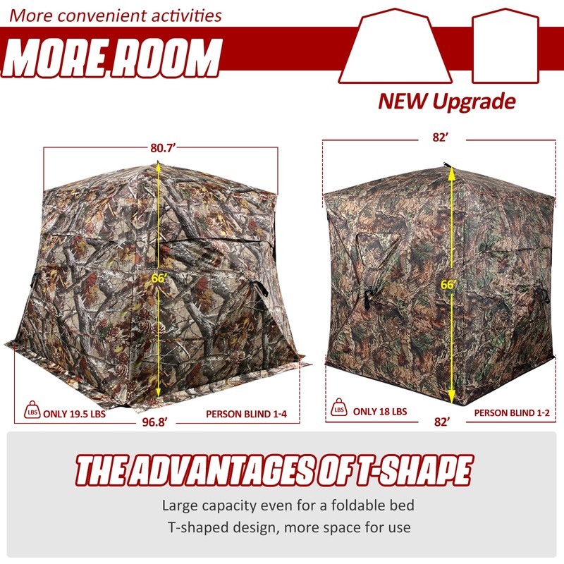ShedOFF 360 Degree See Through Wide Bottom Hunting Blind 3