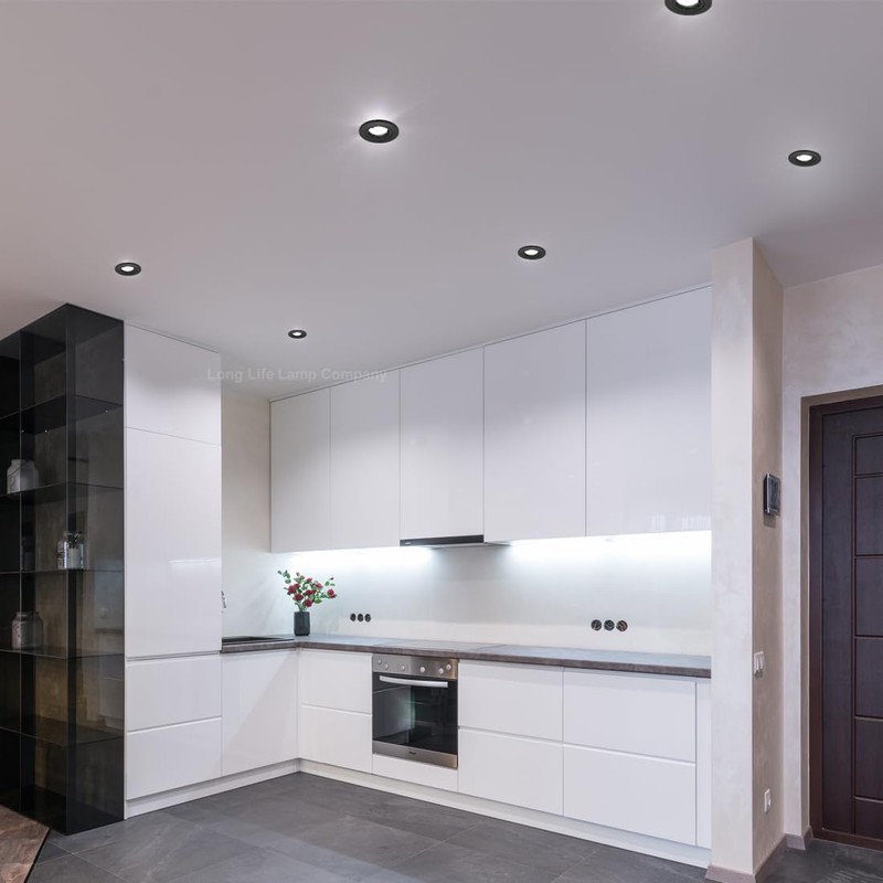 Long Life Lamp Company GU10 Fixed Black Downlight Fire Rated
