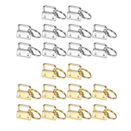 1In Key Fob Hardware Set with Keychain Rings Gold&Silver Keychain Hardware.