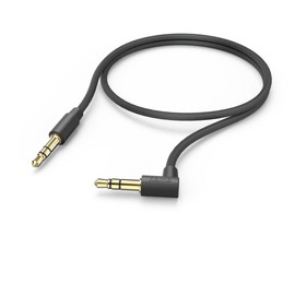 Hama AluLine Connection Cable Jack 3.5 mm Male to Male 90° 0.5 m Black
