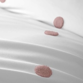 Appletree Garden Duvet Cover Set, 100% Cotton, White with Pink Dots, Single