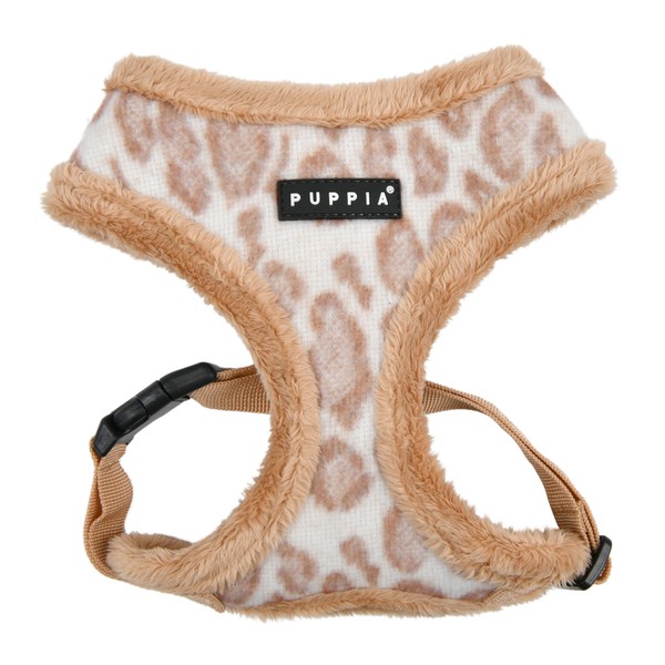 Puppia Kovo Dog Harness Over-The-Head Warm Winter Leopard Pattern Adjustable