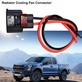 LIZAPUS 2-Way Radiator Cooling Fan Connector Compatible with Ford F-150 2015-2017 Wiring Pigtail Harness Plug 7283-5596