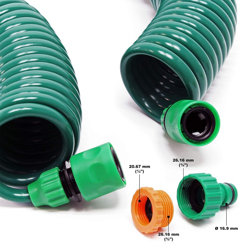 Wiltec Garden Hose Spiral Hose 15 m Flexible Irrigation Hose