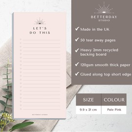 To Do List Pad: Daily To Do List Planner, | You To Do List, To-Do List Essentials & Day Planner Guide | Organise Tasks Efficiently using the List Tool, Things To Do Notepad (Very Pale Pink/Peach)