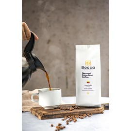 Bocca Gourmet Colombian Coffee - Ground, Medium Roasted, Artisanal, Eco-Friendly - Hand Picked 100% Arabica Beans, Solar Dried, Excelso - 1 Pound
