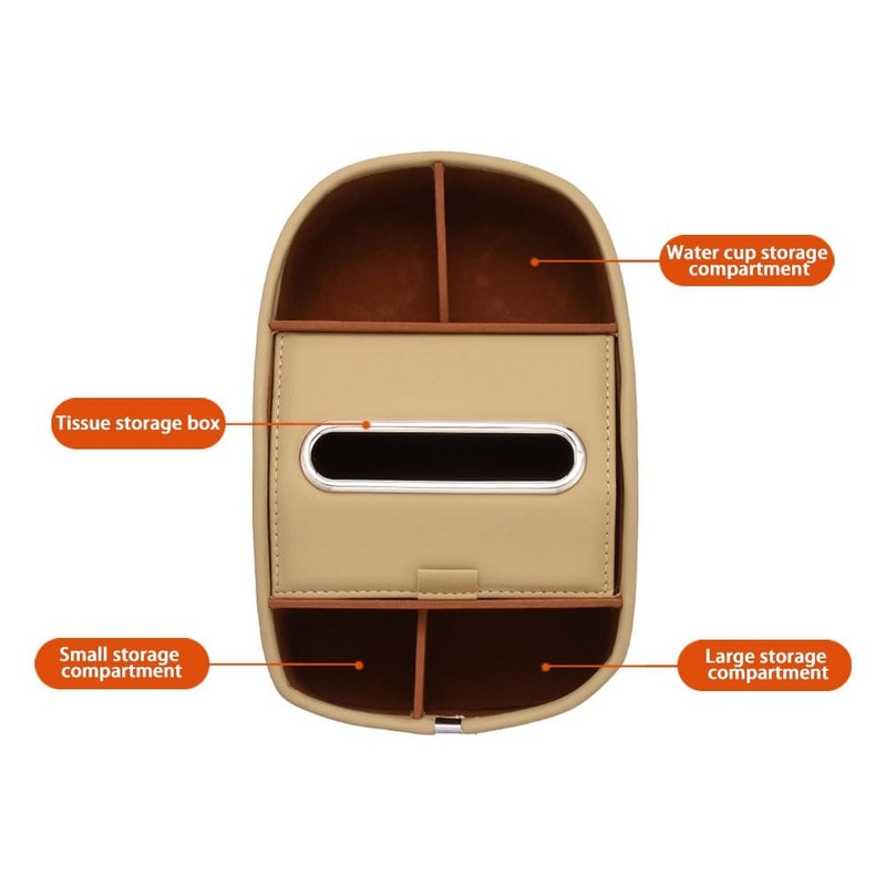 JSCARLIFE Car Seat Organizer - Car Organizer Front Seat Back