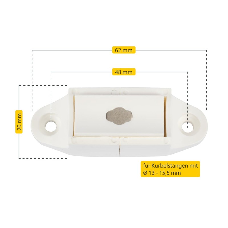 Schellenberg Magnetic Wall Holder for Roller Shutter Crank | White