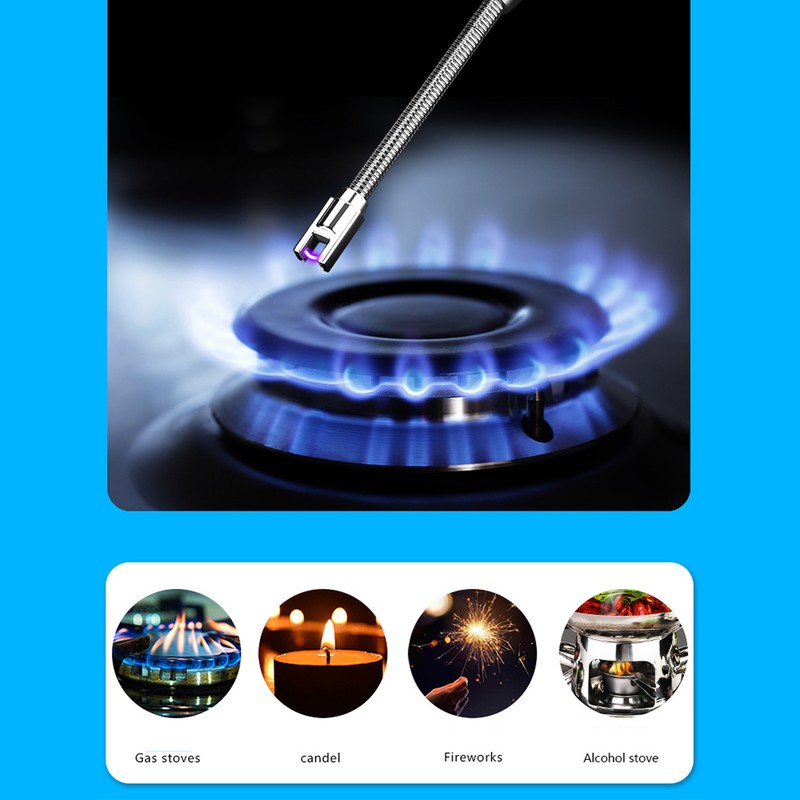 Pulsed Arc Lighter Windproof Electric Rechargeable Arc Lighter for Gas