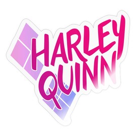Spreadshirt Harley Quinn Pink Sticker, 10 x 10 cm, Transparent Glossy