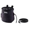 PETZL SAKA Ergonomic Chalk Bag with Belt, Chalk Stripes