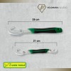Llave Universal Ajustable Multiusos Doble 2 Pzas Profesional
