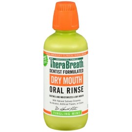 TheraBreath Dry Mouth Oral Rinse Tingling Mint 16 OZ