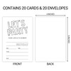 ZYQFN 20 Birthday Cards with Envelopes 4" x6 Birthday Invitations