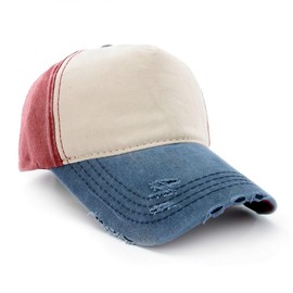 4sold Baseball Cap Classic Adjustable Strap Boys Mens Ladies Sun Summer Hat Cotton - Red Navy