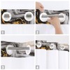 MitoVilla No Hooks Needed Marble Shower Curtain Set with Snap-in