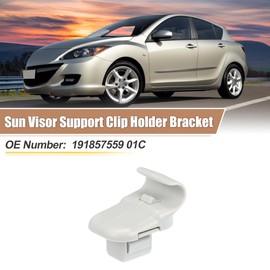 uxcell 2pcs Sun Visor Support Clip Retainer for Mazda 3 2004-2009 No.LC6269261B77 Sun Visor Support Clip Holder Bracket Hanger Plastic Gray Anti Vibration