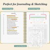 Bullet Dotted Journal Spiral Notebook, 300 Pages Leather Notebooks with