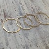 Set of 4 Gold rings,Stacking rings,knuckle rings,thin ring,tiny ring,size 6.5