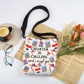 WSNANG Croatia Travel Gift Croatia Lover Travel Makeup Bag Croatia Vacation Souvenir Cosmetic Bag Welcome to Croatia Gift (Croatia CB)