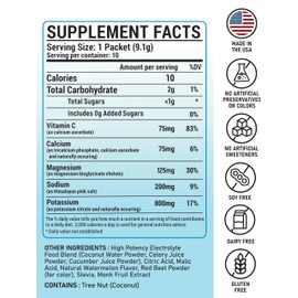 Great Naturally Hydration+ Watermelon | Real Food High-Potency Hydration with Magnesium Glycinate, Potassium & Sodium | Fast Hydration | 10 Stick Packs (3.21 oz, Watermelon)