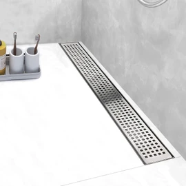 Elefloom Linear Shower Drain, Shower Drain 36 inch with Removable Grate Cover, Professional AISI 304 Stainless Steel Shower Floor Drain, Shower Drain with Hair Catcher and Leveling Feet