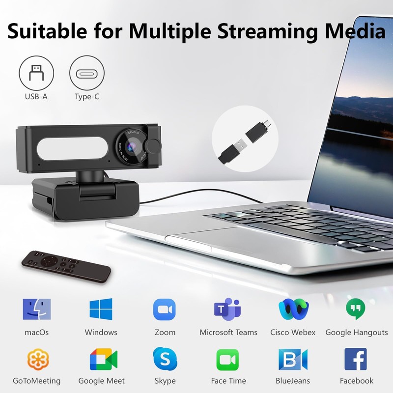 Webcam Webcam 4K UHD 2 Megapixel Webcam with Dual AI