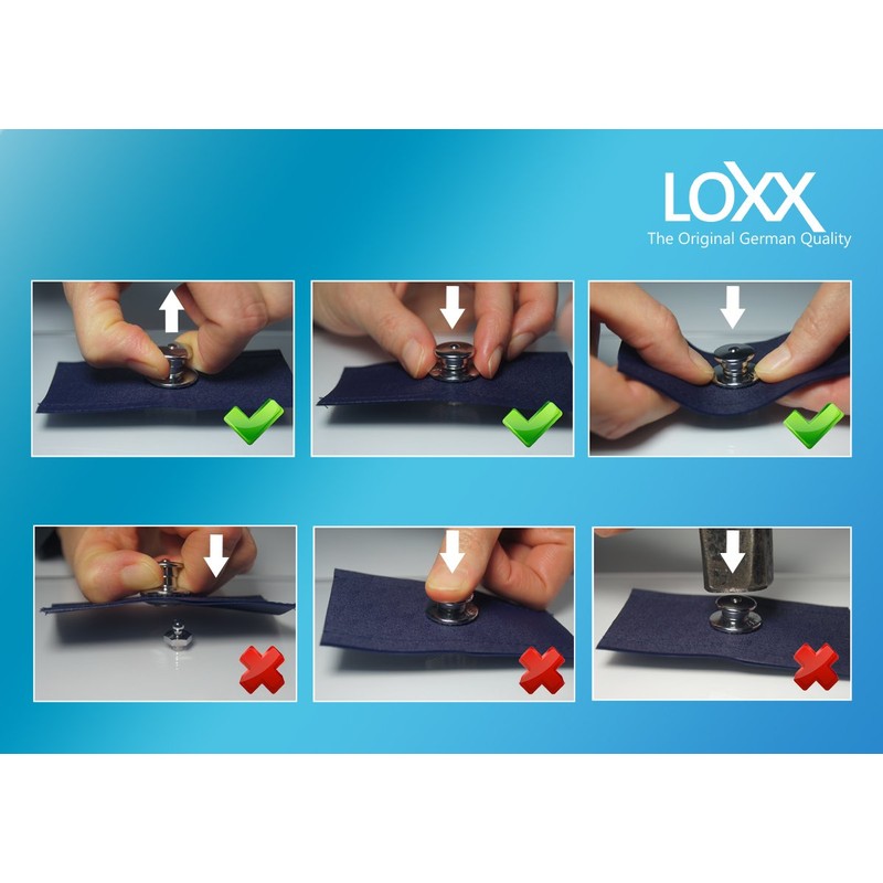 Loxx® Top Button Large for Fabric up to 2.5 mm