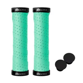 GORIX (GX-GP070) Bicycle Grip, Shock Absorbing Grip, Bar Tape, Double Lock-on Fixing, Compatible with Cross Bikes, MTB, Etc., GX-GP070