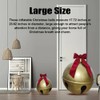 23.6 Inches Inflatable Christmas Ball PVC Large Jingle Bell Bow