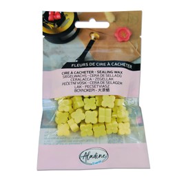 Aladine - 60 Paint Over Wax Beads - Pastel Yellow - For Making Wax Seals - Wax Flowers - Wedding Favours - Letters Postal Menus & Gifts - 72609