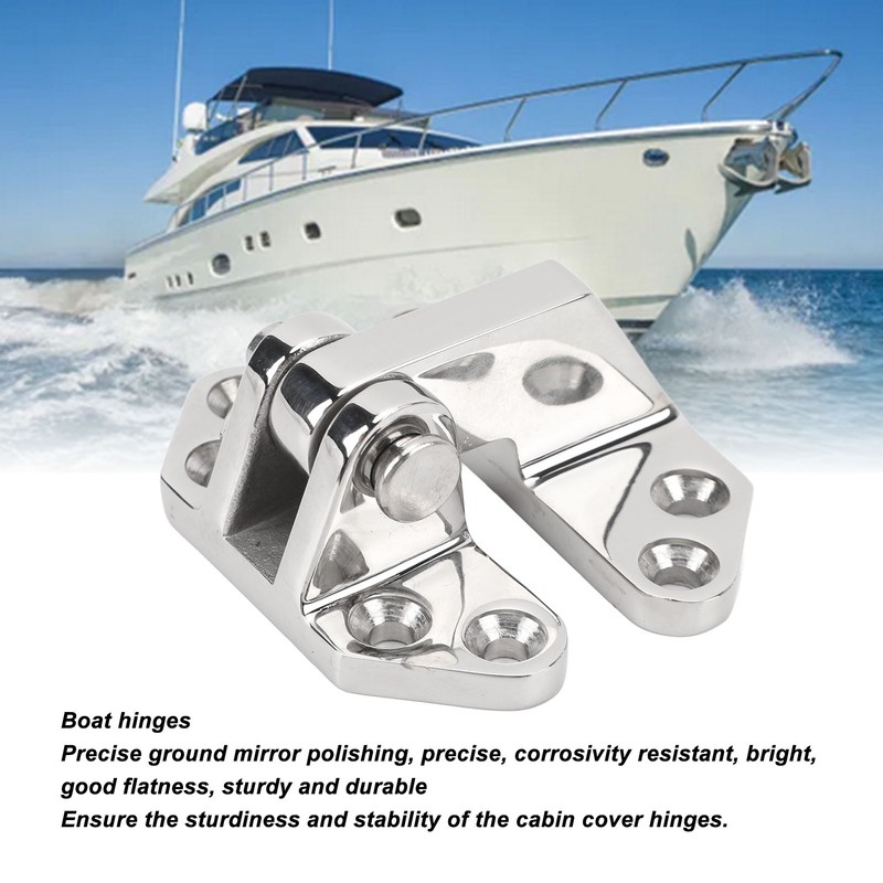 Marine Hinge 316 Stainless Steel Mirror Polished Rust Resistant Deck
