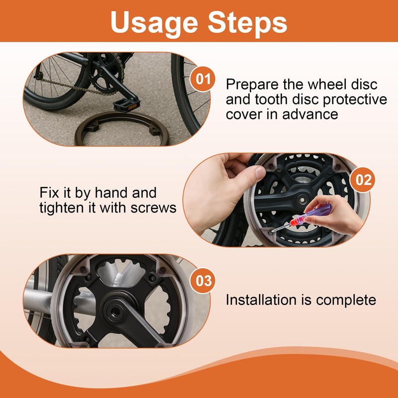 Bottom Bracket Cover 42/44 Teeth 8 Holes Bicycle Chain Protector