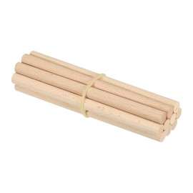 PATIKIL 3/8 x 6 Inch Dowel Rods Wood Sticks, 10 Pcs Unfinished Wooden Dowel Rods Round Dowels Hardwood Sticks for DIY Crafts and Home Decor