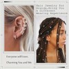 SIRLOMU Pack of 60 Adjustable Dreadlocks Jewellery, Braids Jewellery, Gold