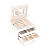 3 Tiers PU Leather Jewelry Storage Case Display Box Holder