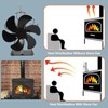 Fireplace Stove Fan 6 Blades Quiet High Temperature Resistant Heat