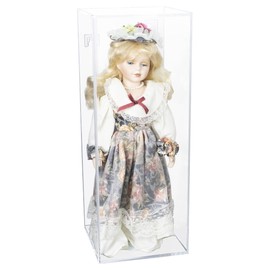 Better Display Cases Acrylic Figurine Display Case with Clear Back Wall Mount for Doll Bobblehead Action Figure or Collectible Toy Figure (D08/A102)