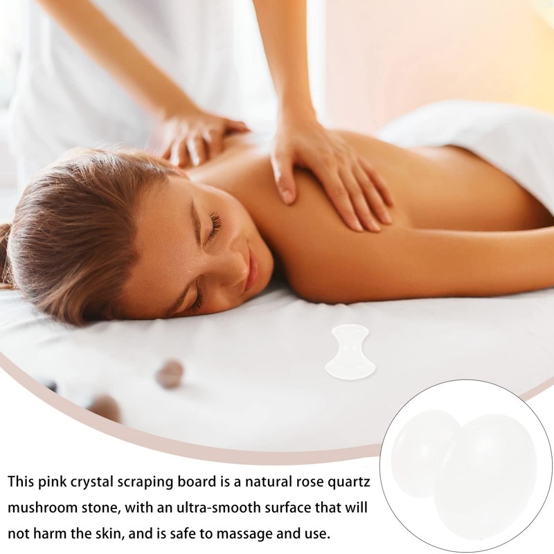 Artibetter Gua Sha Scraping Massage Stone Natural Mushroom Shape Rose