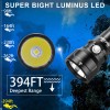 Hecloud Underwater 400ft Waterproof LED Scuba Dive Light Rechargeable Diving