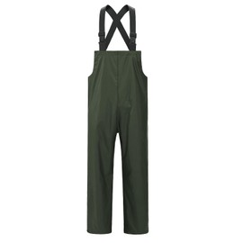 Town & Field Waterproof Overall Rain Pants, Heavy-Duty Rubber Bib, Unisex Fit Workwear for Industrial, Fishing, Farming, Dark Green, XX-Large