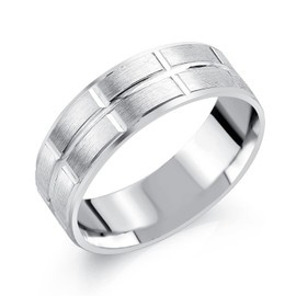 Gem Stone King 925 Sterling Silver 6.00MM Band Ring (Available in size 6, 7, 8, 9, 10, 11, 12)