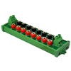 Screw Mount 2 x 8 Position Banana Jack Distribution Module,