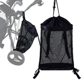 LZFAN Golf Push Cart Storage Bag,Golf Cart Organizer, Backside Extension Storage Bag,Closure Push Cart Net Mesh Accessories