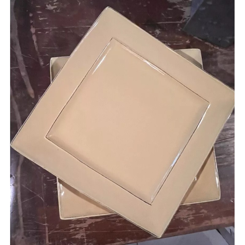 PIER 1 Square Lunch / Dinner Plates Martillo Mango Yellow