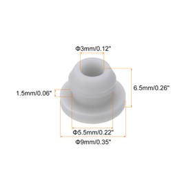 sourcing map 10Pcs Snap Rubber Grommet Plug Mount Dia 5.5mm ID 3mm Narrow Groove Width 1.5mm Seal Anti-Scratch for Electrical Box Cable Pipes Grey