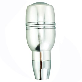 Abfer Aluminum Shift Knob Automatic Shifter Knobs with Button Car Gear Stick Shifting Lever Head Replacement Fit Most Manual Automatic Transmission Vehicle (Silver)