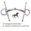 AMKA Toggle Snaffle Bit Solid Stainless Steel Thickness 18 mm