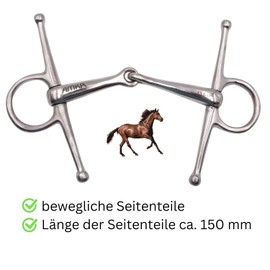 AMKA Toggle Snaffle Bit Solid Stainless Steel Thickness 18 mm Rings 45 mm
