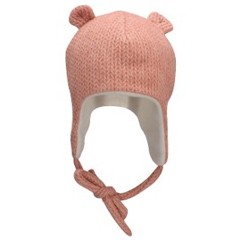 Sterntaler Baby Girl Hat Baby Inka Ears Hat – Hat Baby Cap Children – Viscose with Ears and Tie Band – Pink, 37, pink